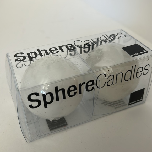 Design Ideas sphere candles white 2.25”x2.375” - Picture 3 of 7